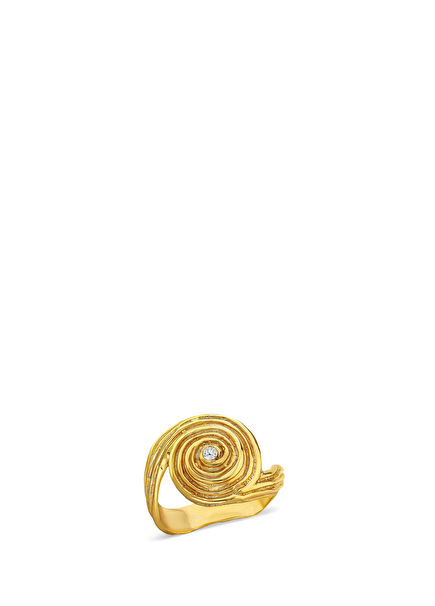 The Spirale Women's Gold-Plated Silver Ring